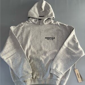 Fear of God Essentials Light Heather Grey Hoodie size Large
